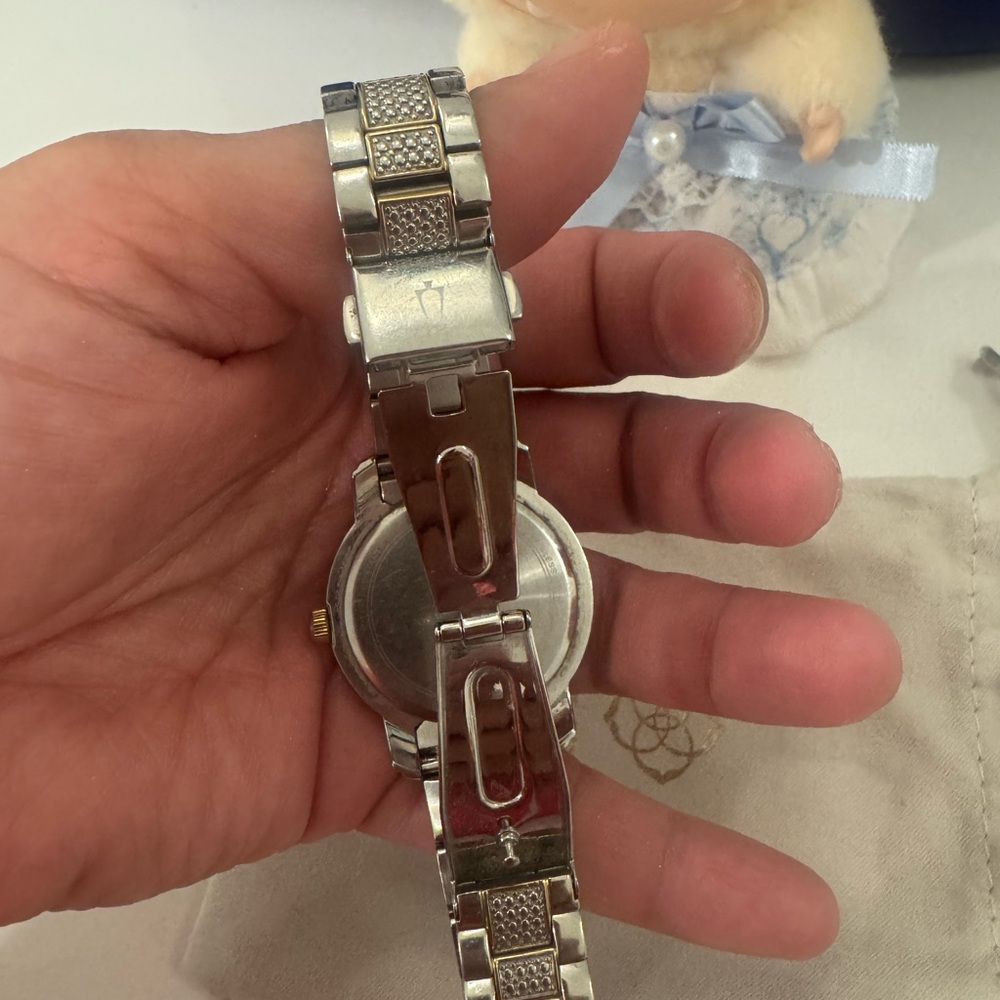 Bulova Silver and Gold Women's Watch - Picture 4 of 5